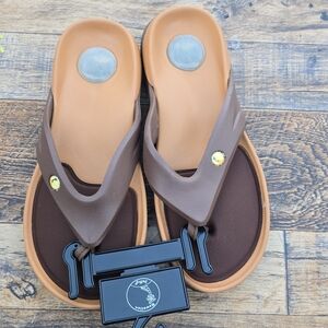 Hawaiian Jellys Pool Brown Flip Flops Sandals Size 5